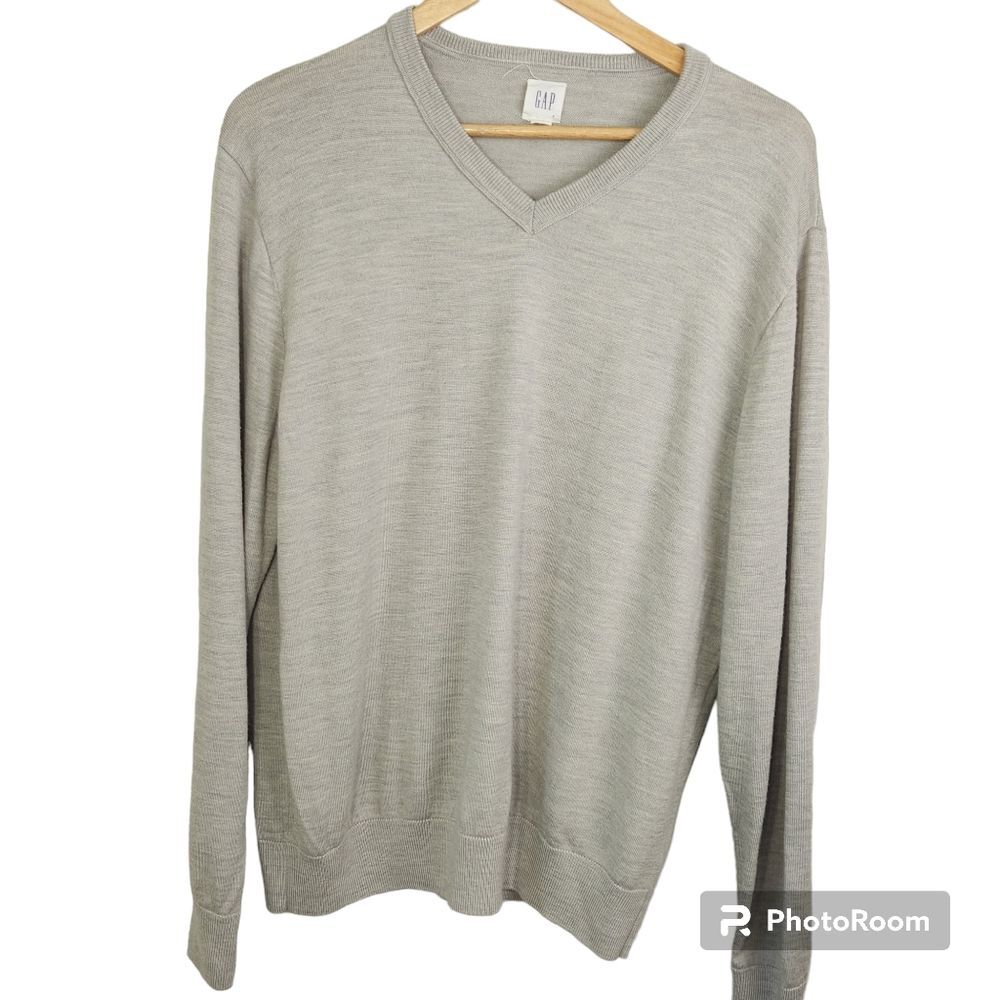 Gap Merino Wool Pullover V-Neck Sweater Size L